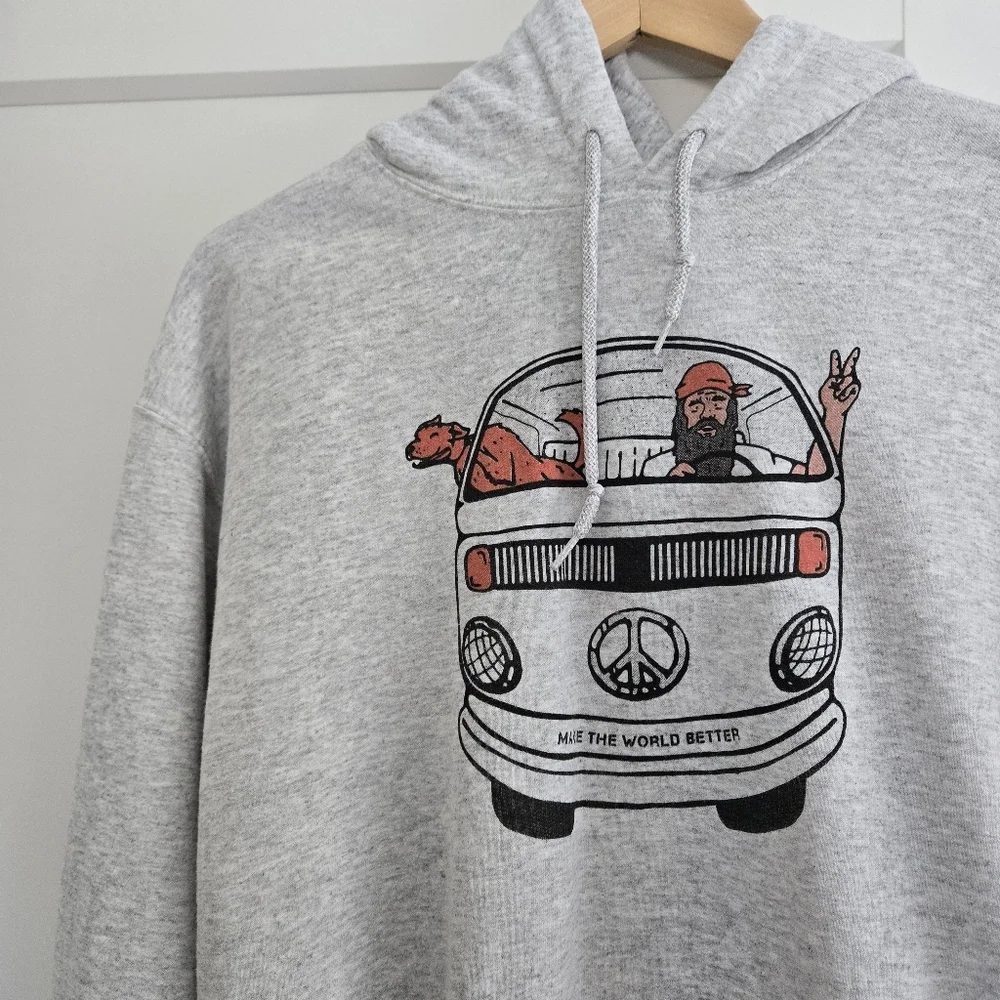 Volkswagen Bus Gray Medium Graphic Beyond Boundaries Life Hoodie - Picture 3 of 9